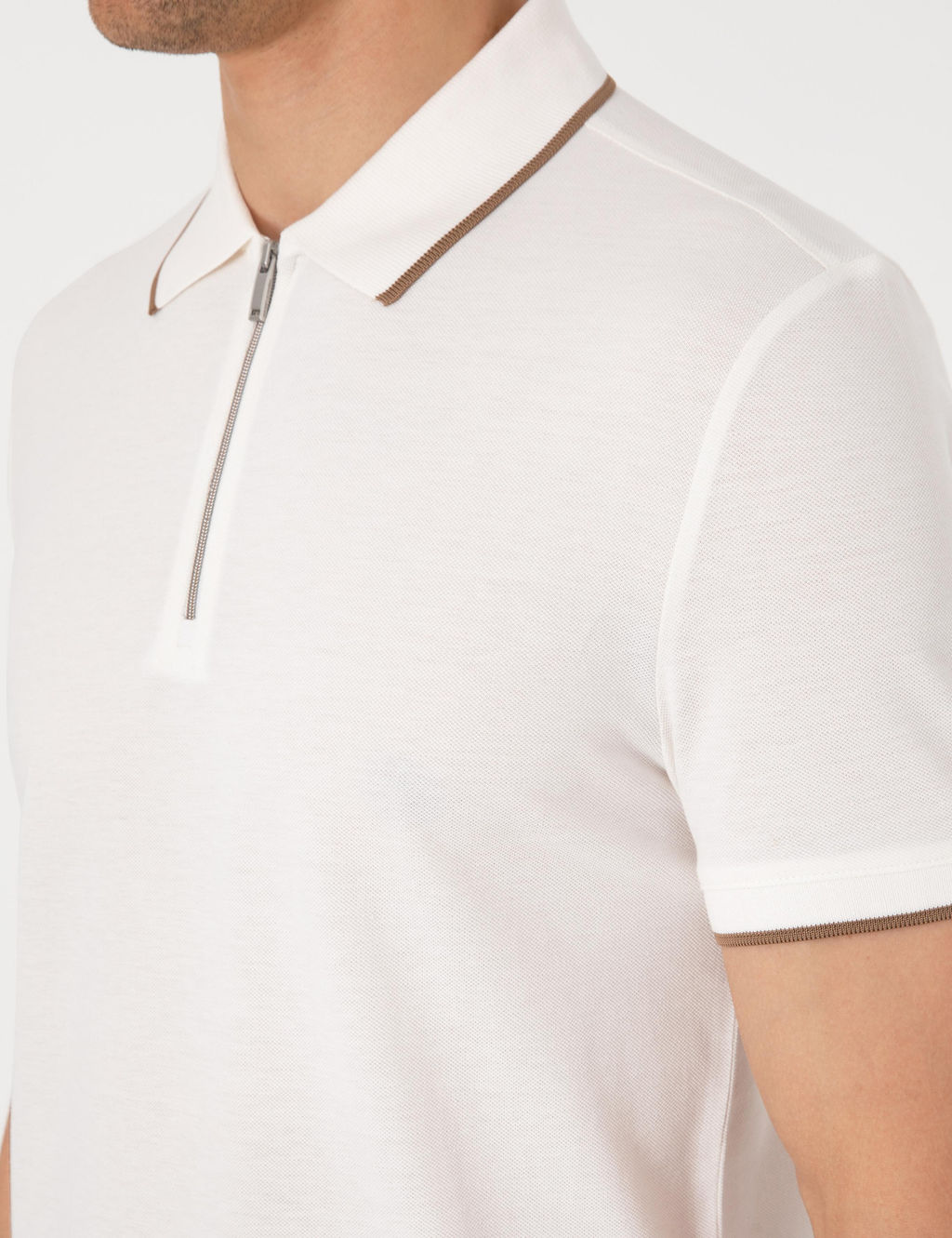Ekru Slim Fit Polo Yaka Ti__rt - Pierre cardin фото 7