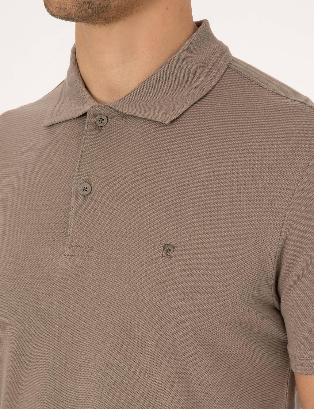 Koyu Vizon Slim Fit %100 Pamuk K_vr_lmaz Polo Yaka Basic Ti__rt