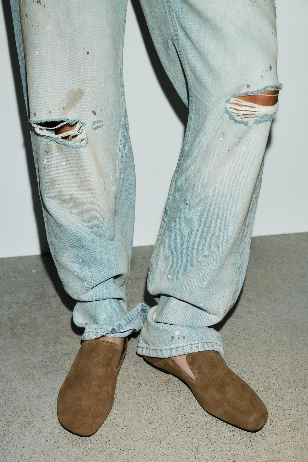 SUEDE HIGH VAMP LOAFERS