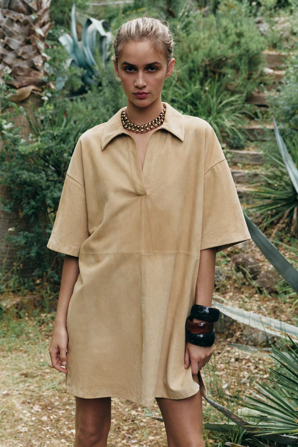 SUEDE LEATHER DRESS ZW COLLECTION LIMITED EDITION - Zara фото 4