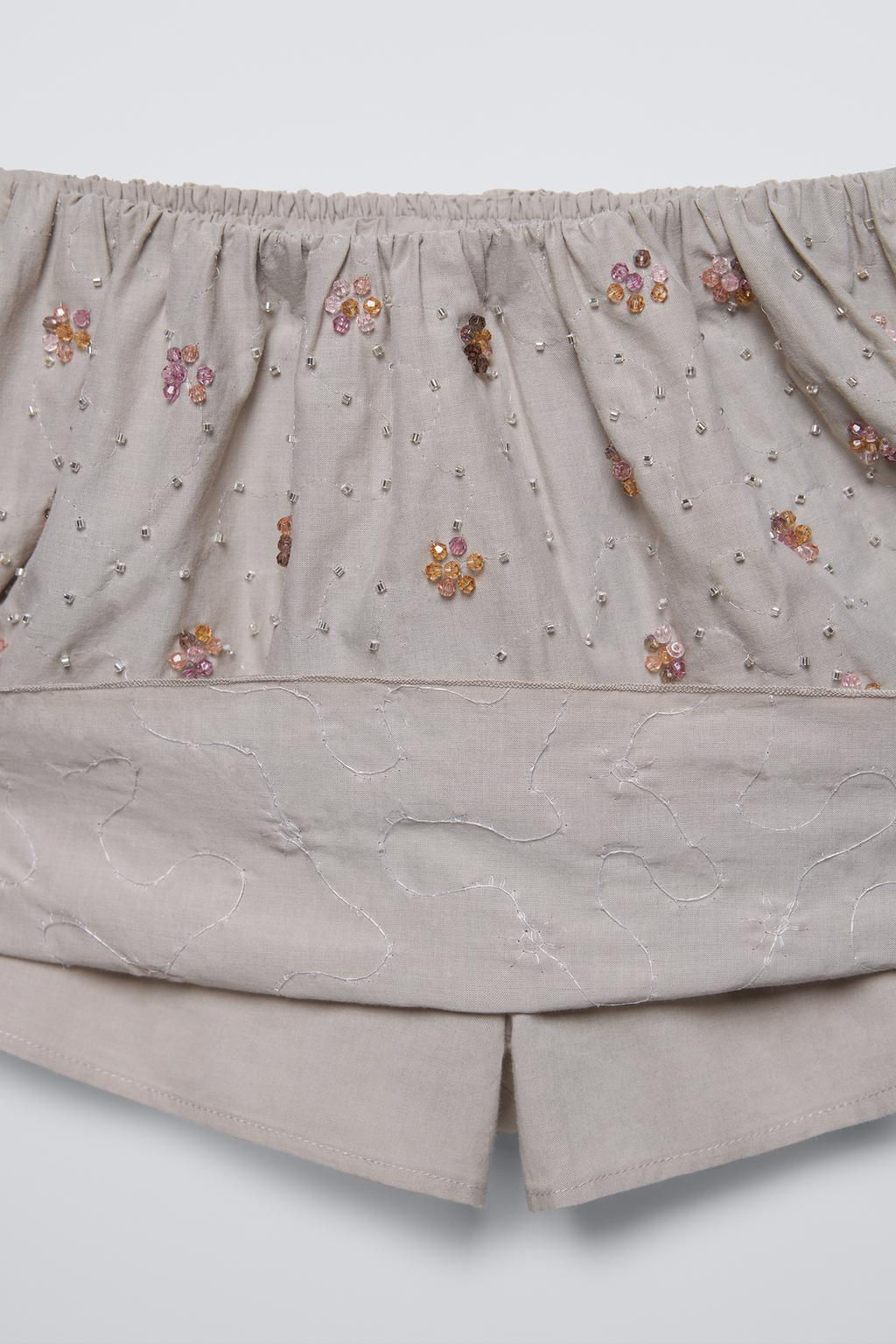 BEADED BERMUDA SKORT - Zara фото 4