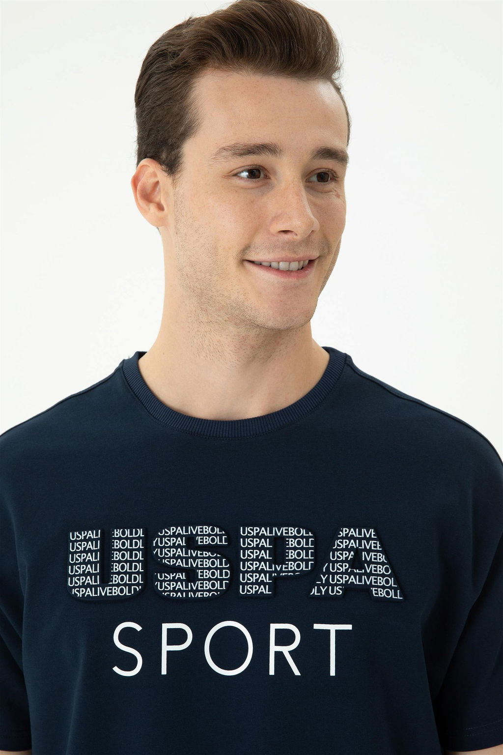 Мужская темно-синяя комфортная футболка с круглым вырезом Неожиданная скидка в корзине - U.s. polo assn фото 2