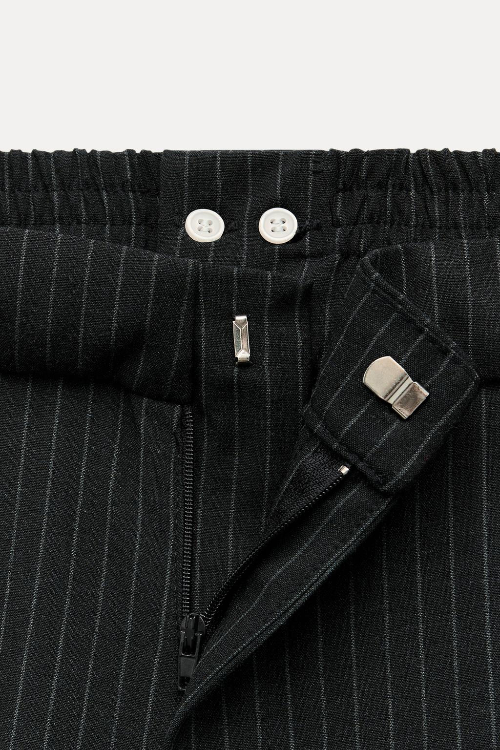 PINSTRIPE TROUSERS WITH BOXER DETAIL - Zara фото 24