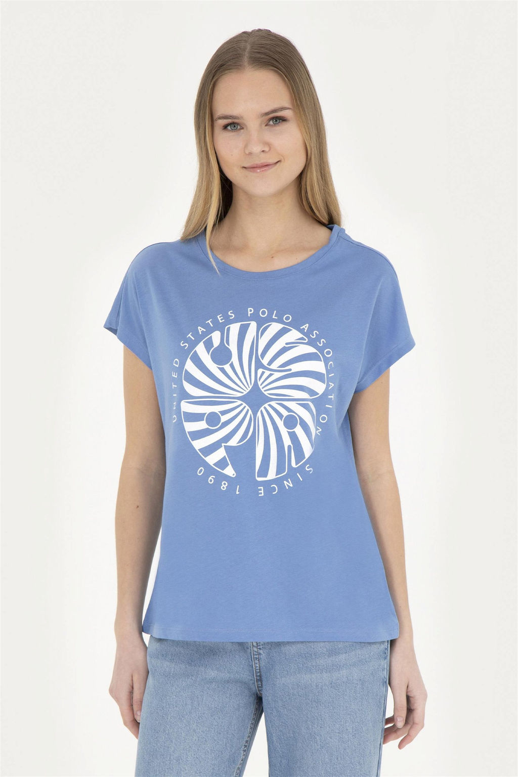 Женская темно-синяя футболка - U.s. polo assn фото 3