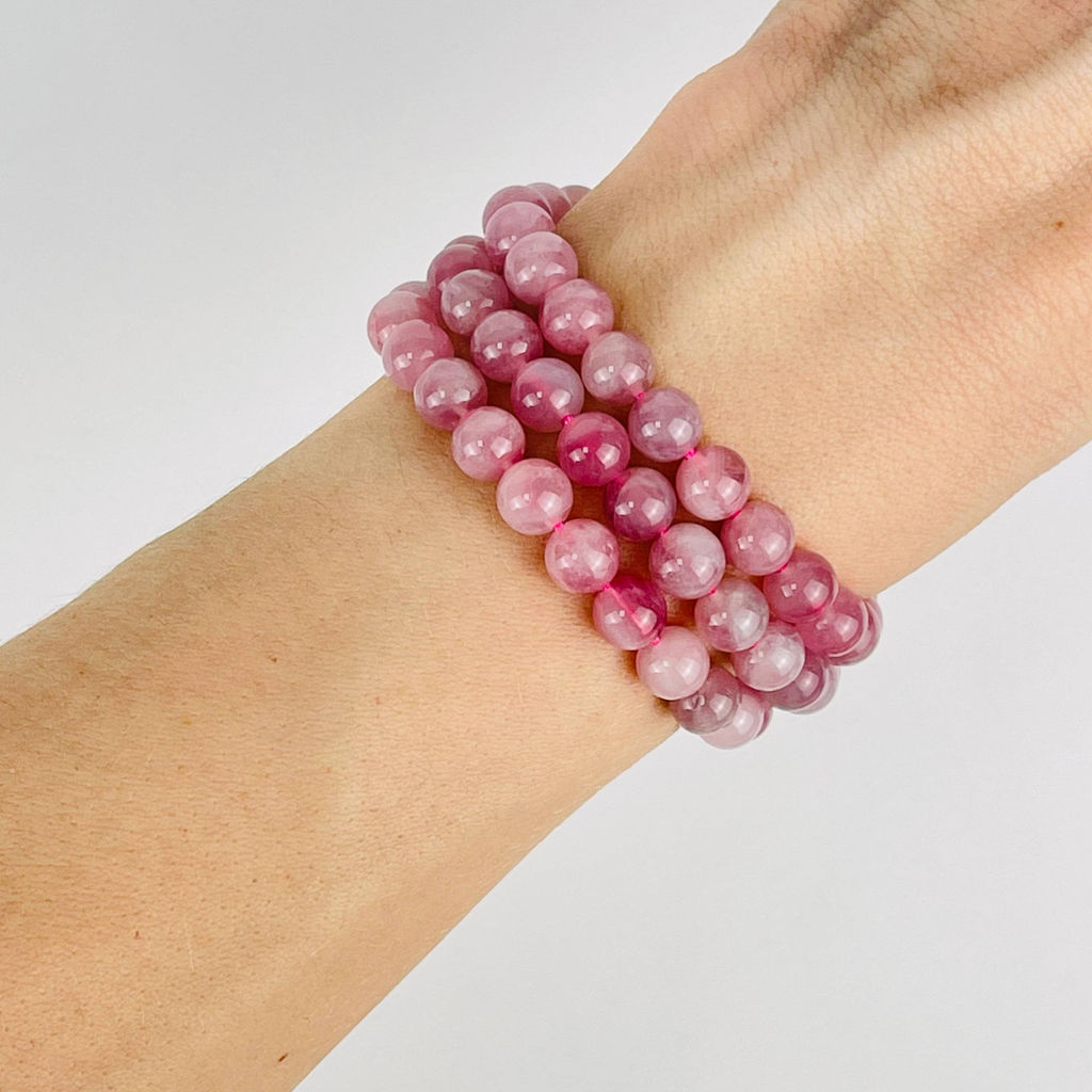 Бусины для украшений из мадагаскаоского Розового кварца 39 см