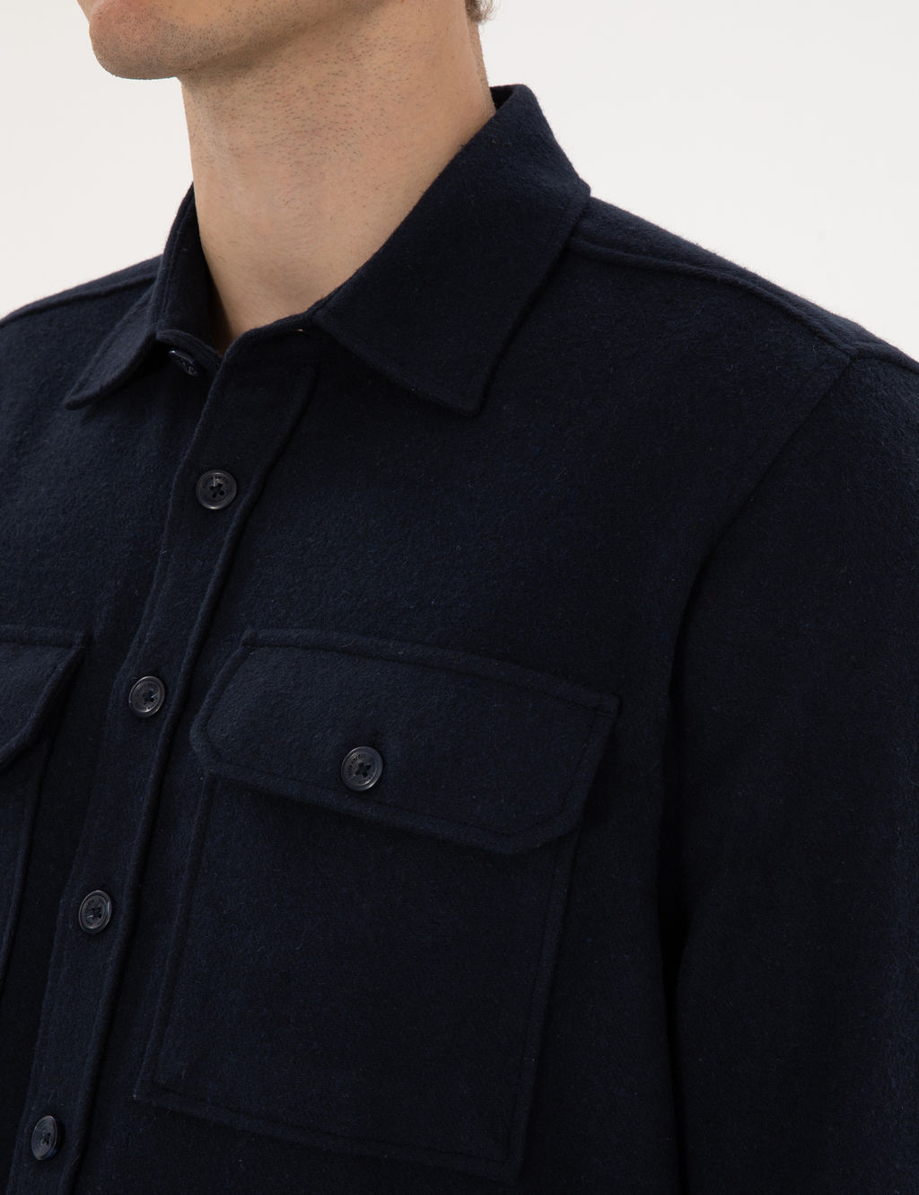 Lacivert Comfort Fit Uzun Kollu G_mlek