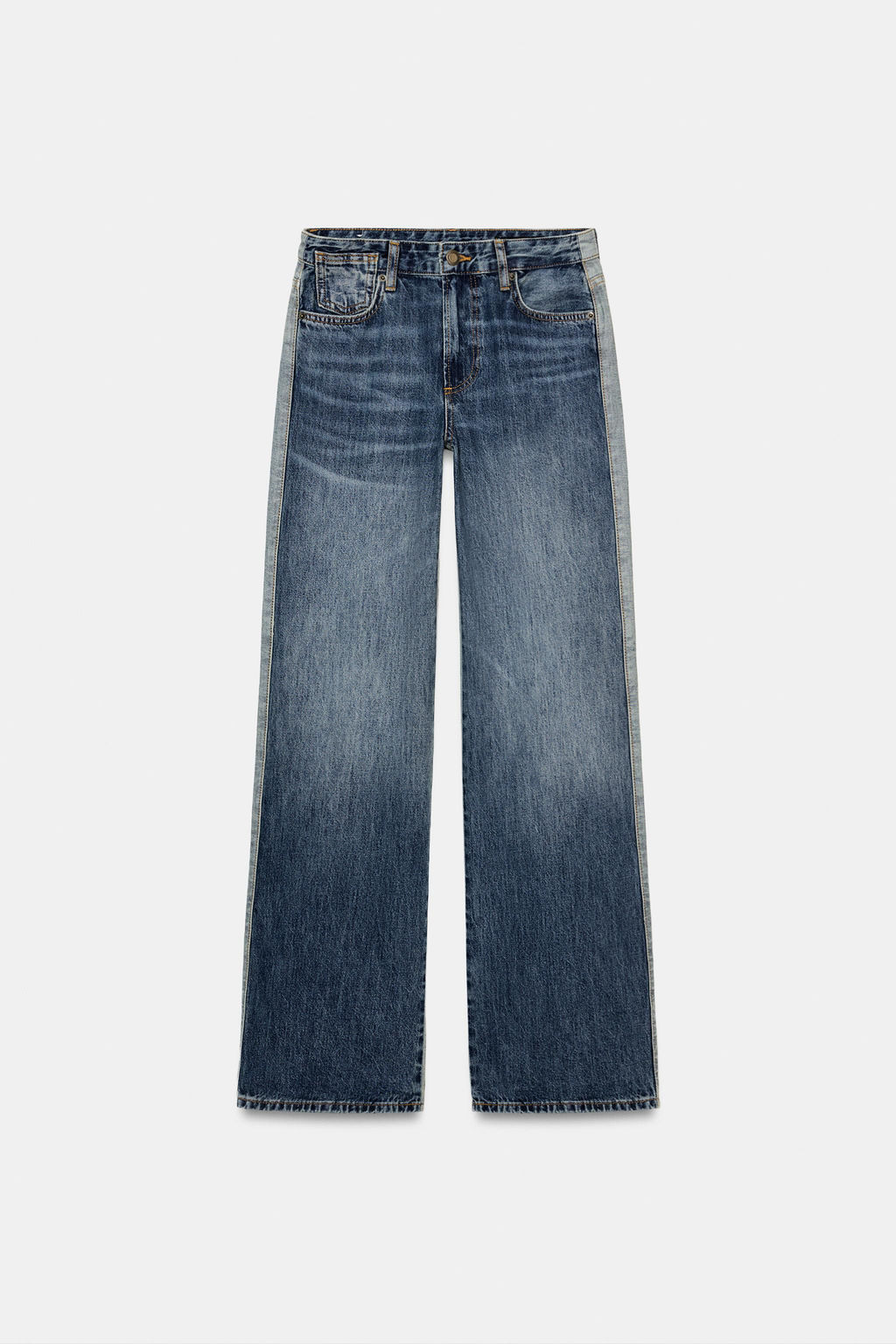 ZW COLLECTION MID-WAIST STRAIGHT-LEG JEANS - Zara фото 4