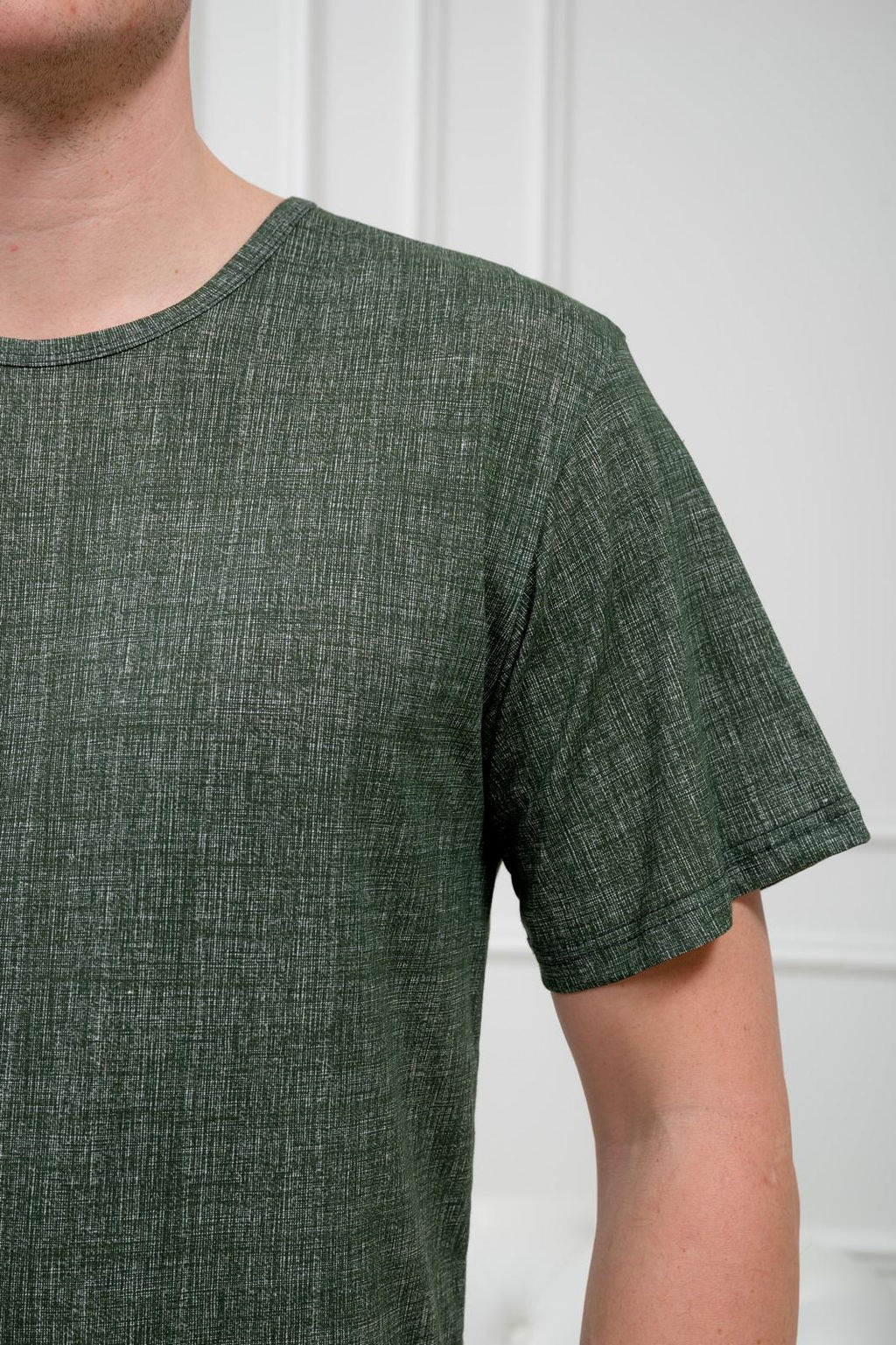 Футболка мужская из кулирки олива - Амадэль фото 9