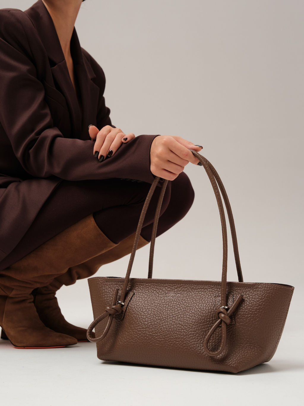 Кожаная сумка Linda DBR 31340 коричневый какао  фото 2