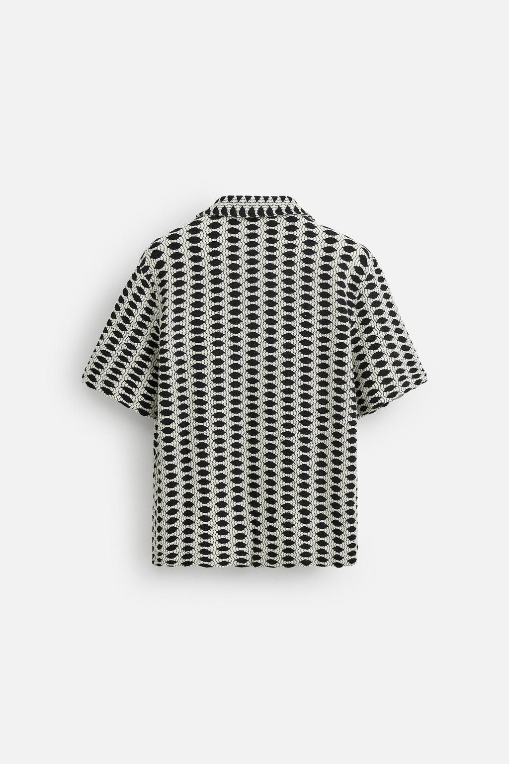 CONTRAST JACQUARD SHIRT - Zara фото 7
