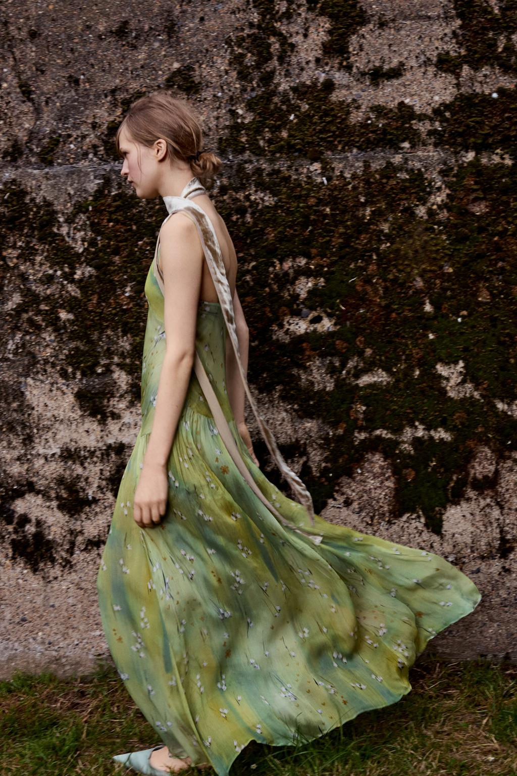 LONG DRESS WITH FLORAL PRINT - Zara фото 6