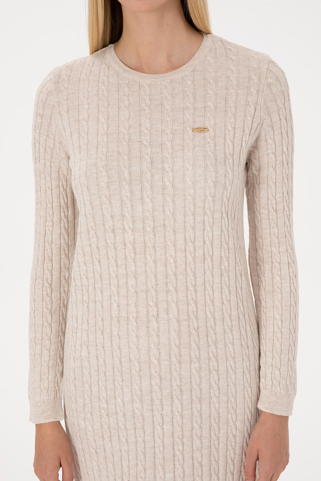 Kad_n Krem Triko Elbise - U.s. polo assn фото 5