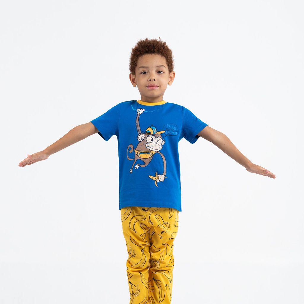 CRB wear/CSBB 50018-42 Комплект для мальчика (футболка, брюки), синий/Ex.Cherubino  фото 2
