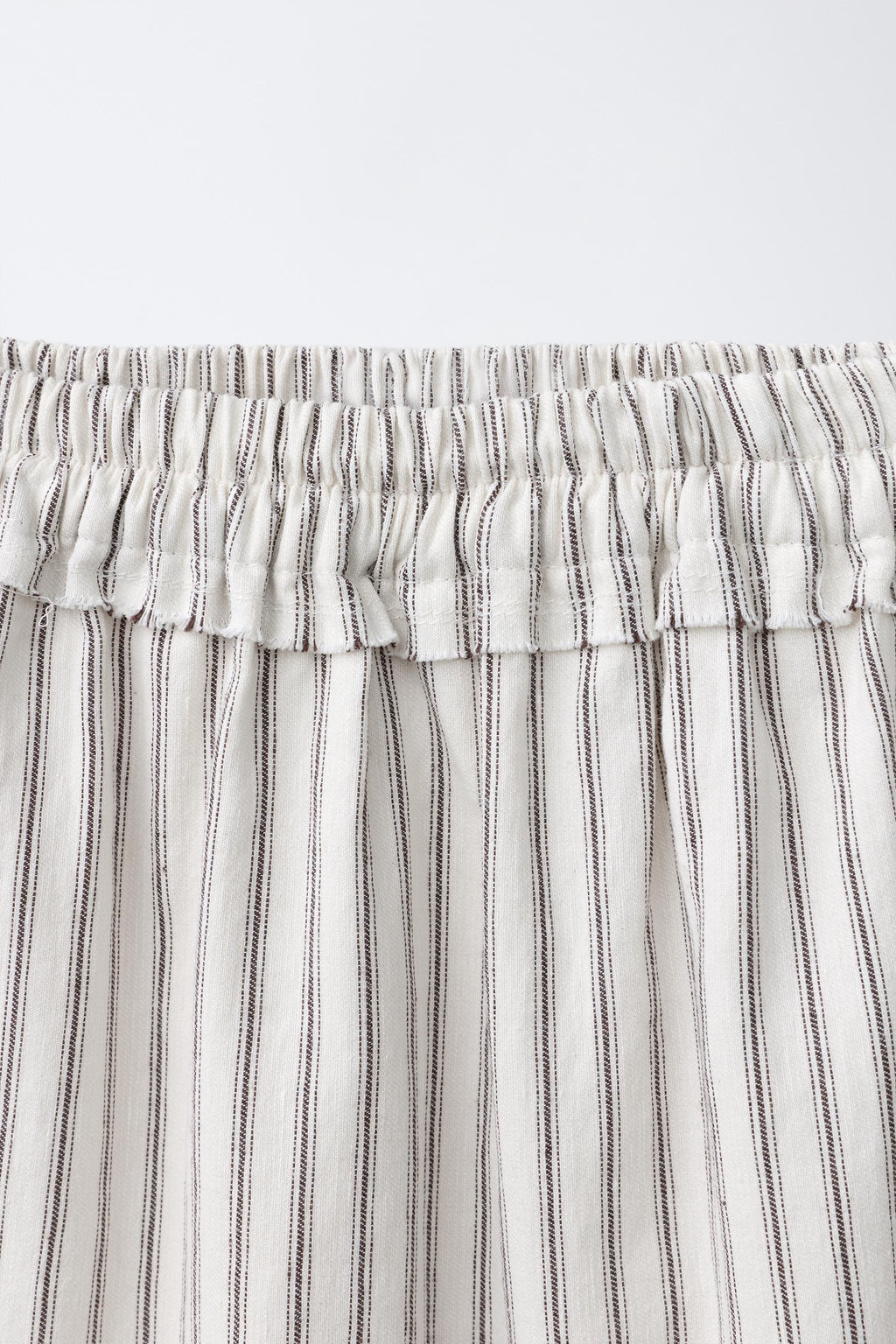 FALDA MIDI PANELES RAYAS / Crudo / Marr?n - Zara фото 3