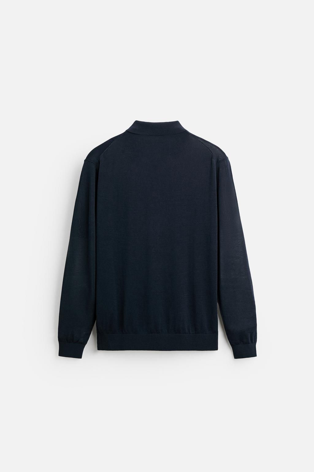 KNIT COTTON - SILK POLO SHIRT - Zara фото 8