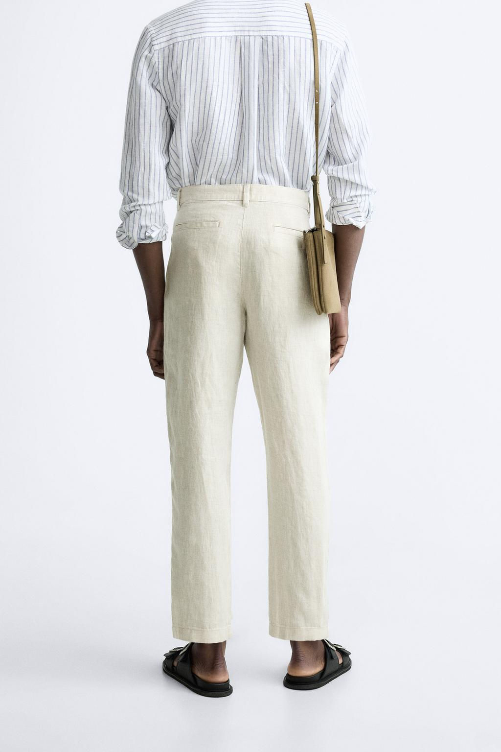 %100 KETEN PANTOLON - Zara фото 20