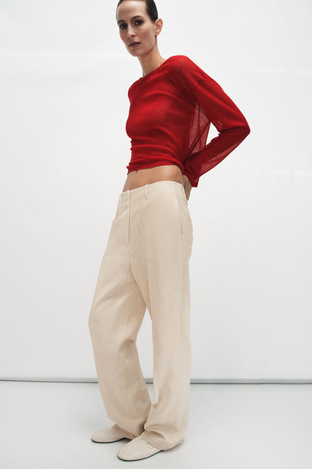 JERSEY R?STICO CALADO / Rojo - Zara фото 3