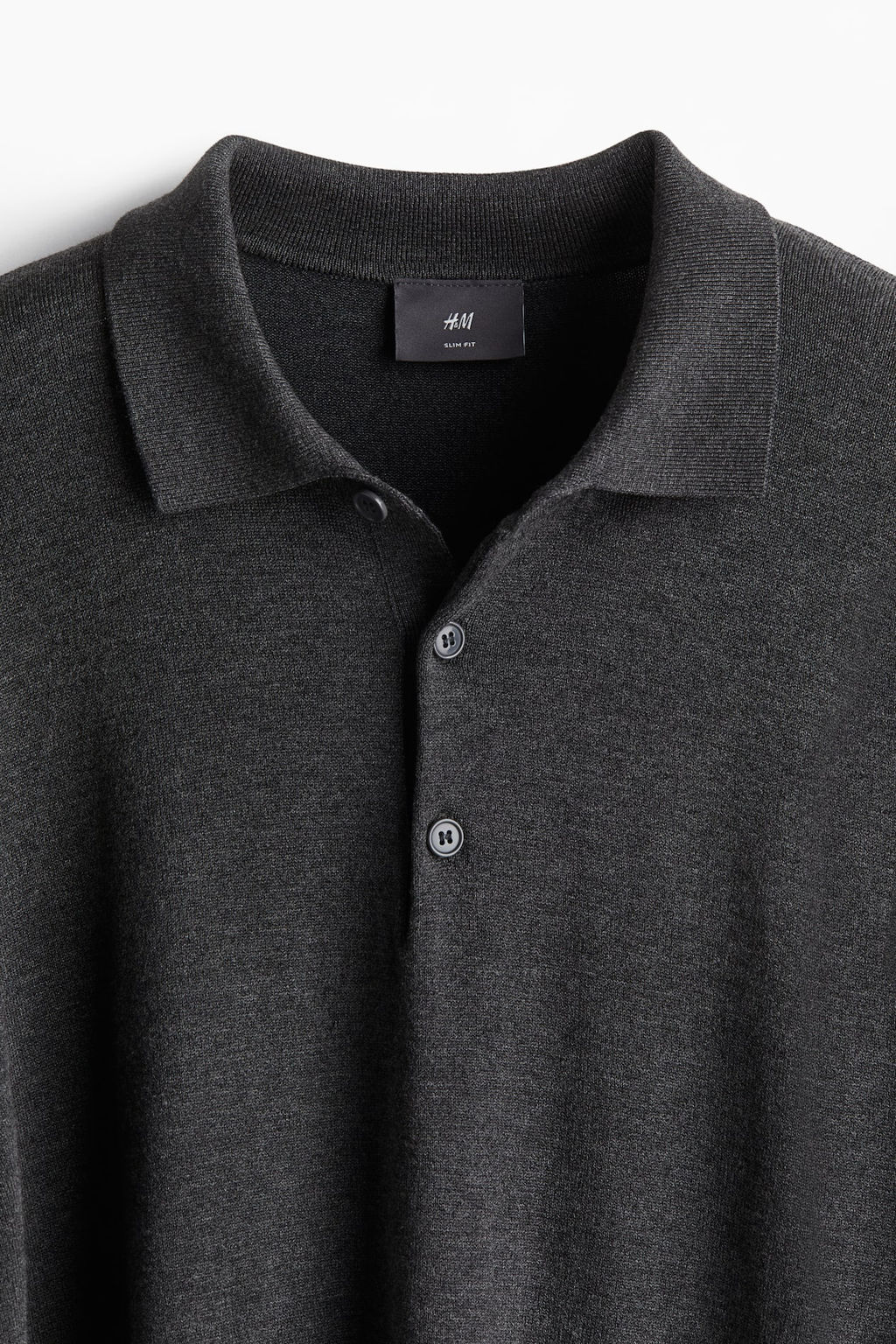 Polo de punto fino Slim Fit - H&m фото 5