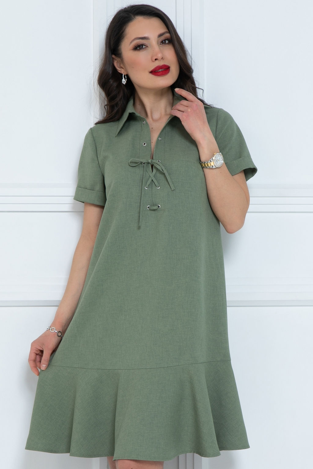 Платье Моника (оливка) - Diolche фото 4