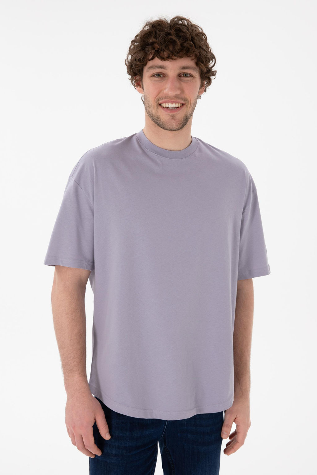 Erkek Long Fit Bisiklet Yaka Gri Basic Ti__rt Sepette S_rpriz _ndirim - U.s. polo assn фото 2