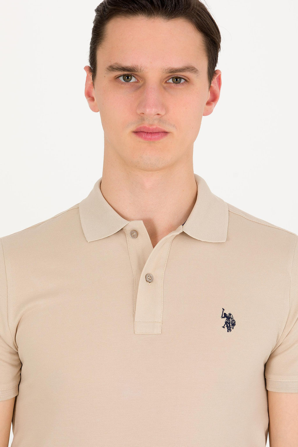 U. S. Polo Assn Мужская базовая футболка с воротником-поло Stone - U.s. polo assn фото 14