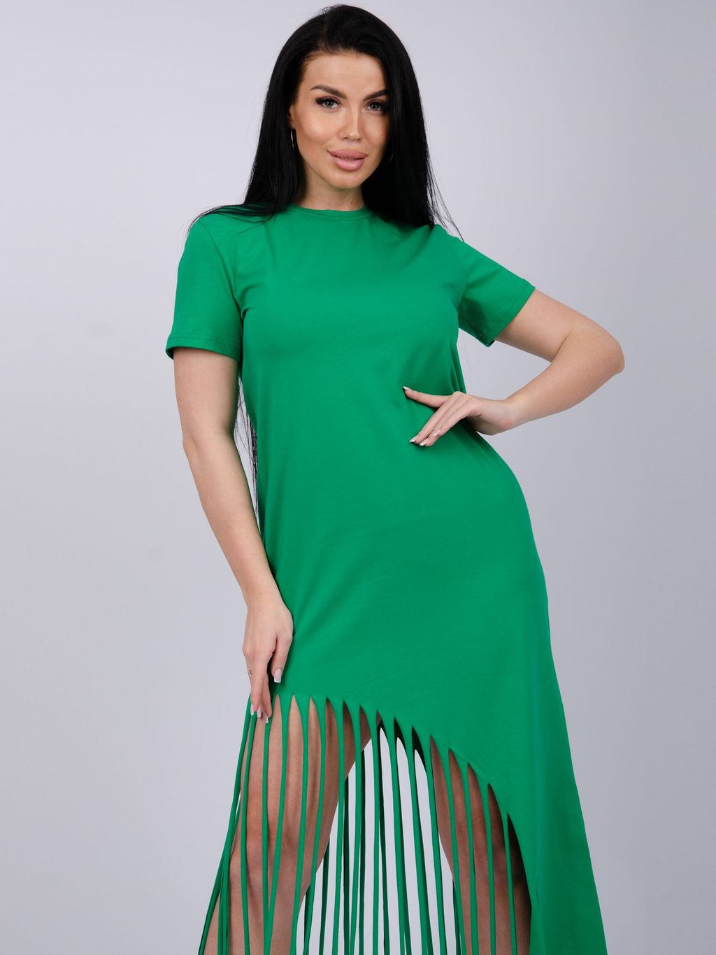 Платье Калипсо 6 молоко, трикотаж - Малина фото 15