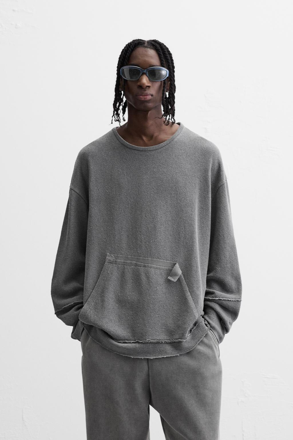 WASHED SWEATER WITH STITCHING - Zara фото 2