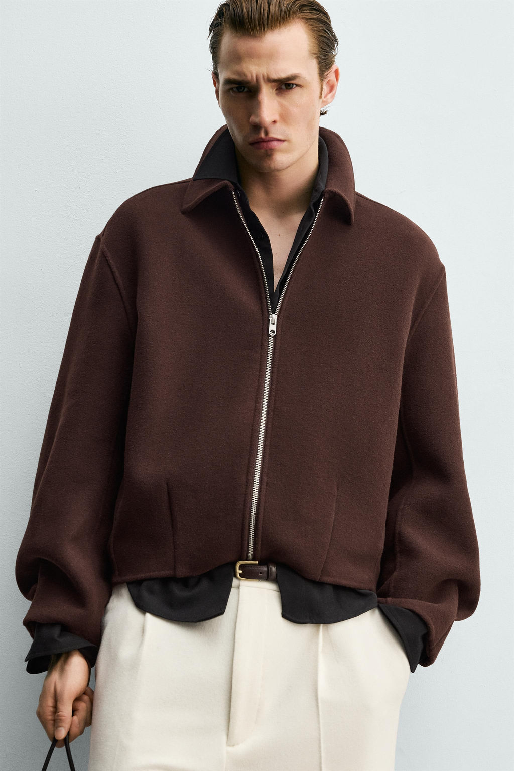 BOXY FIT WOOL BLEND JACKET - Zara фото 14