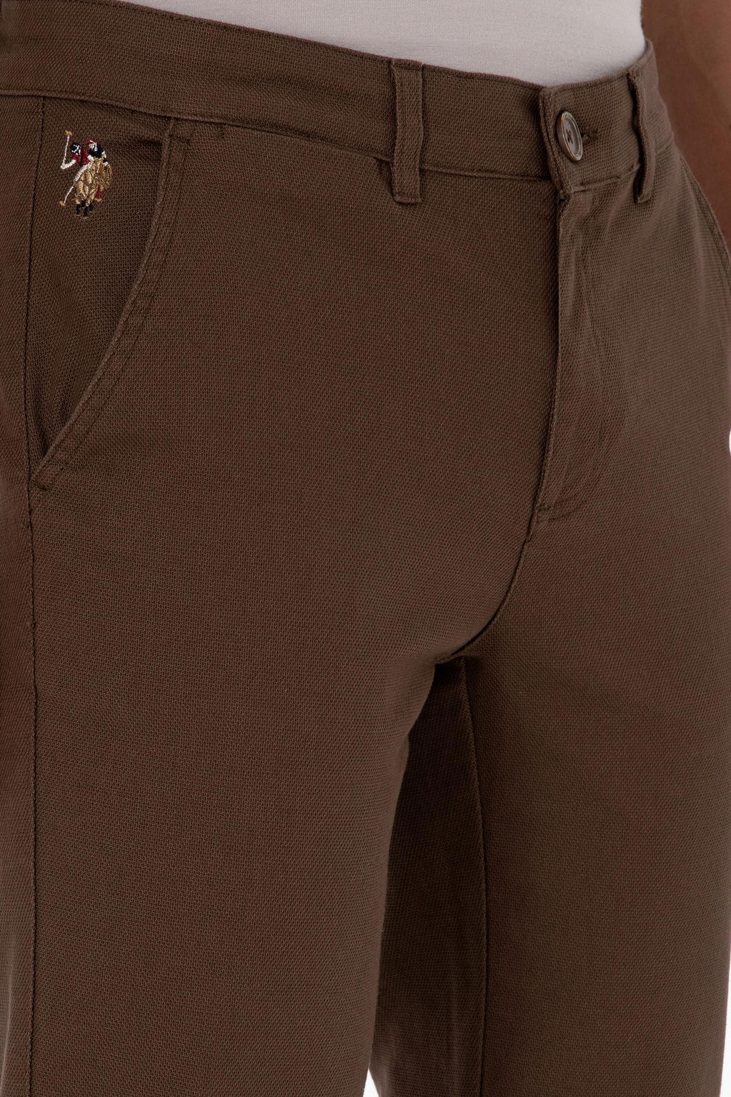 Erkek Kahverengi Slim Fit Kanvas / Chino Pantolon