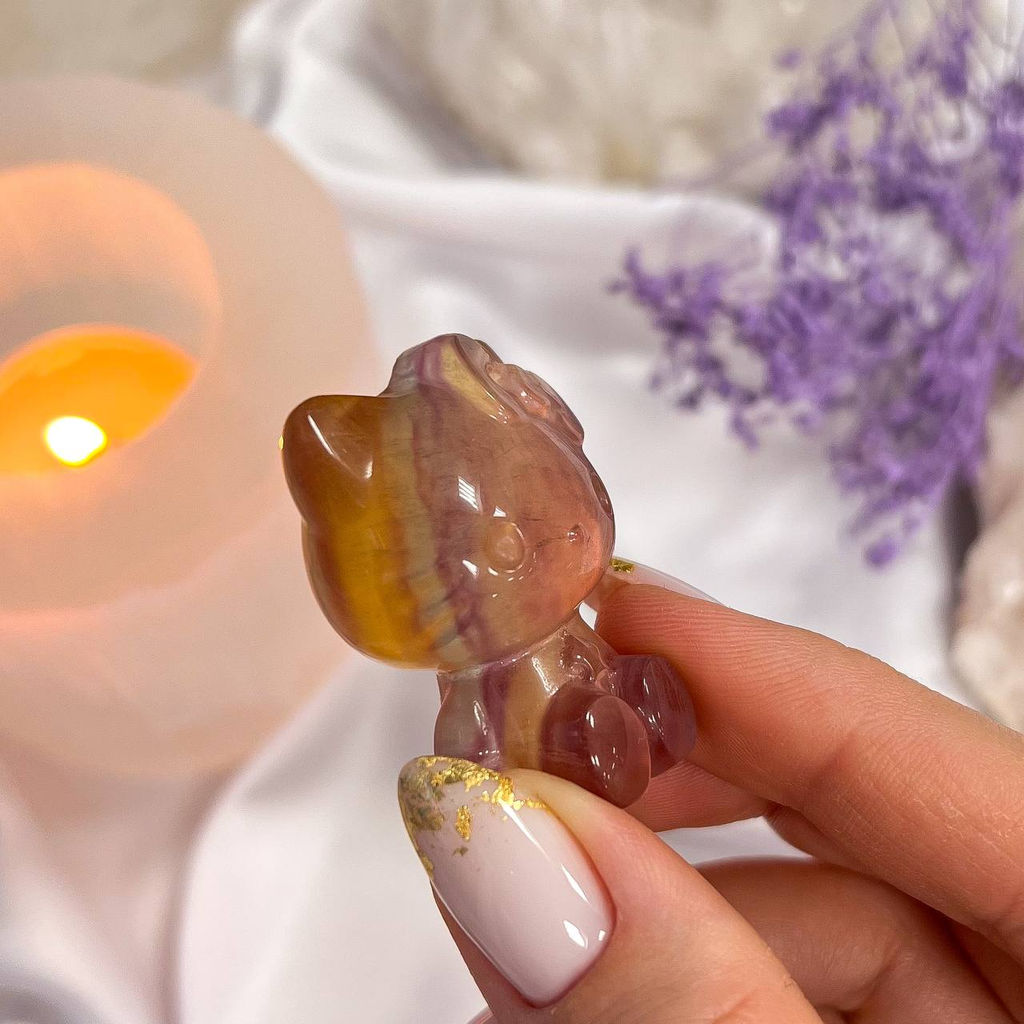 Фигурка резная "Hello Kitty" из Флюорита