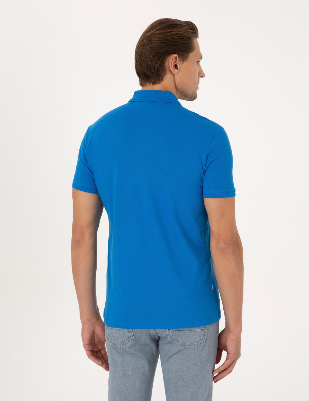 Sax Slim Fit %100 Pamuk K_vr_lmaz Polo Yaka Basic Ti__rt
