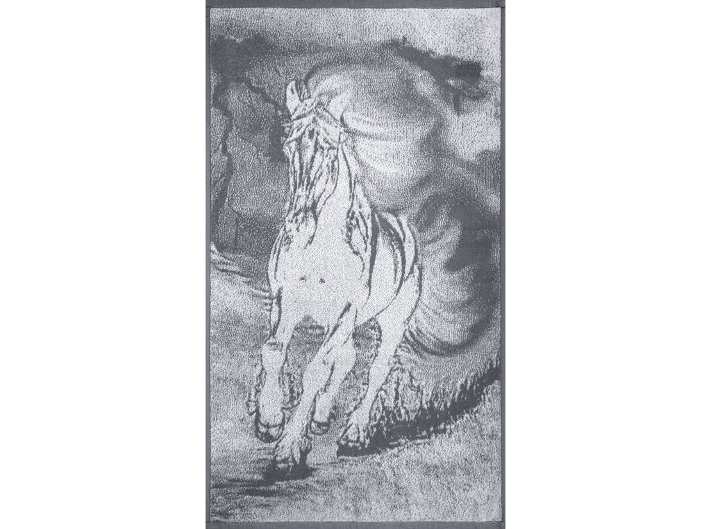 Полотенце махровое 6с103.412ж1 Огненная лошадь(графит5) 50х90см