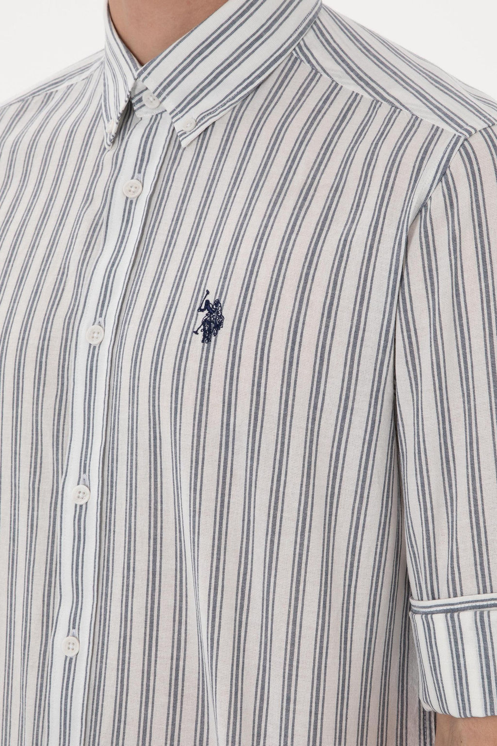 Erkek Beyaz Uzun Kollu G_mlek Sepette S_rpriz _ndirim - U.s. polo assn фото 7