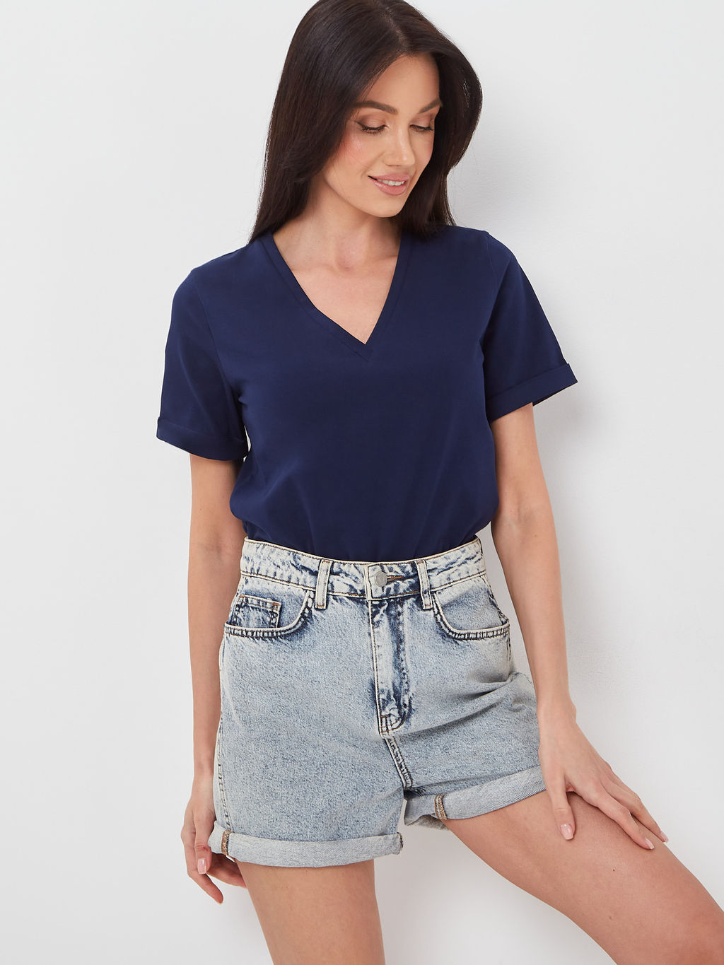 Футболка с V-вырезом - Fashion.love.story фото 2