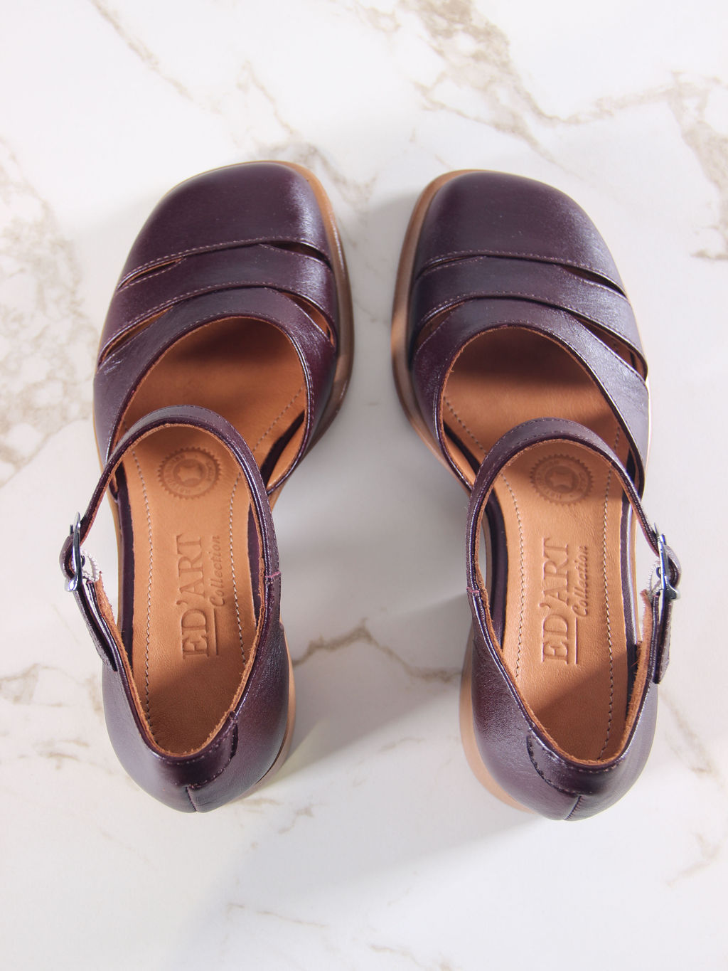 Босоножки 5032.23663be.Бордовый +коричневый