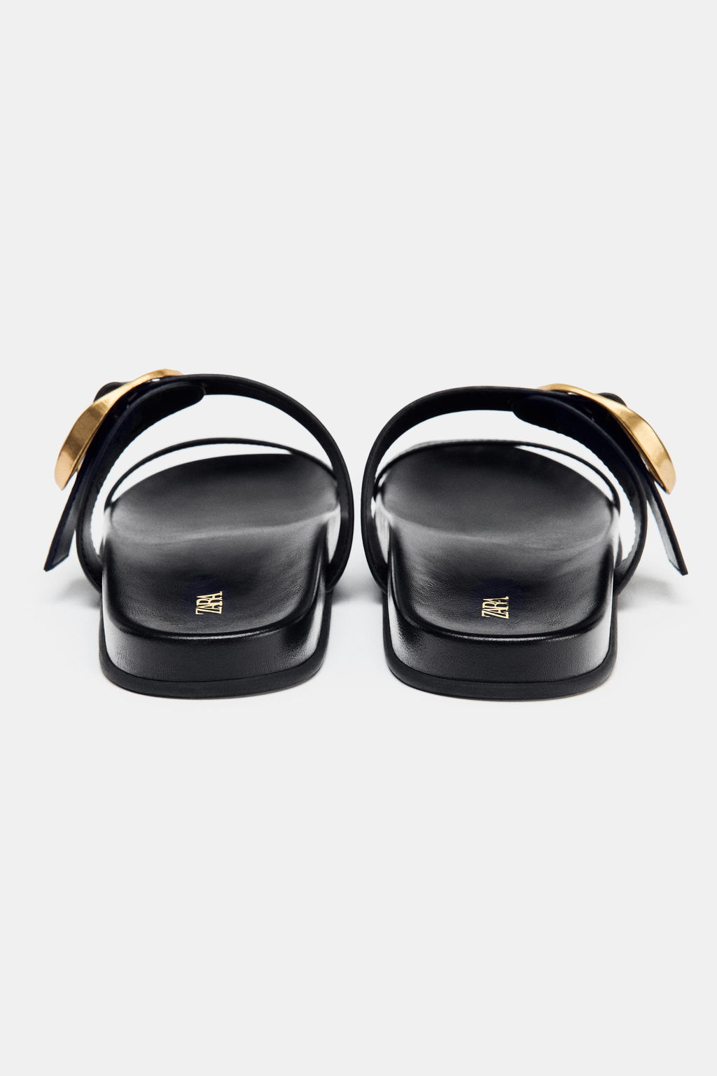SANDALIA DOBLE TIRA HEBILLA / Negro - Zara фото 6