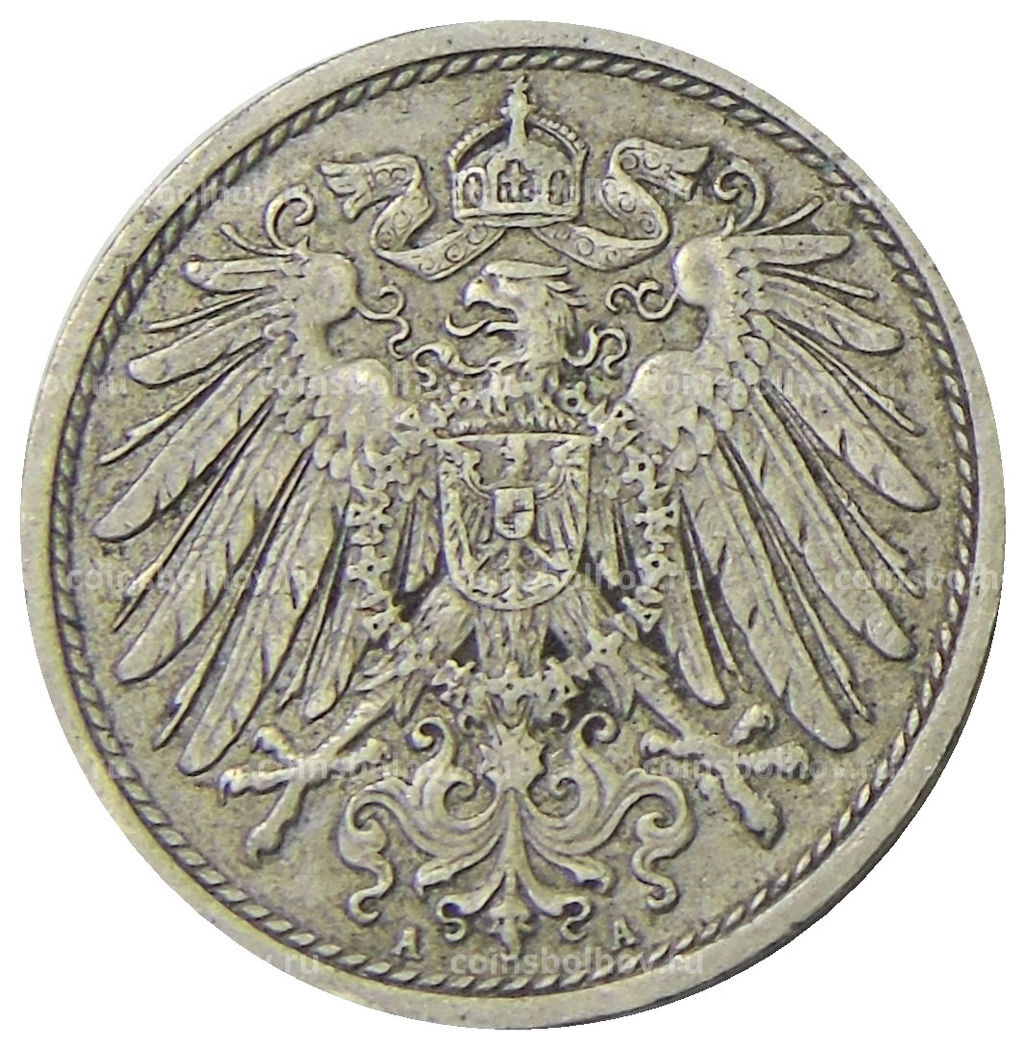 Монета 10 пфеннигов 1912 года А Германия