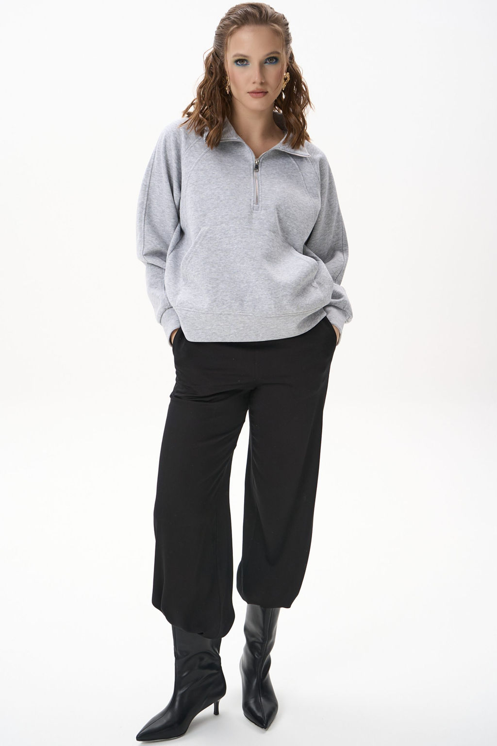 Свитшот Деми (темно-серый) - Эльза фото 4