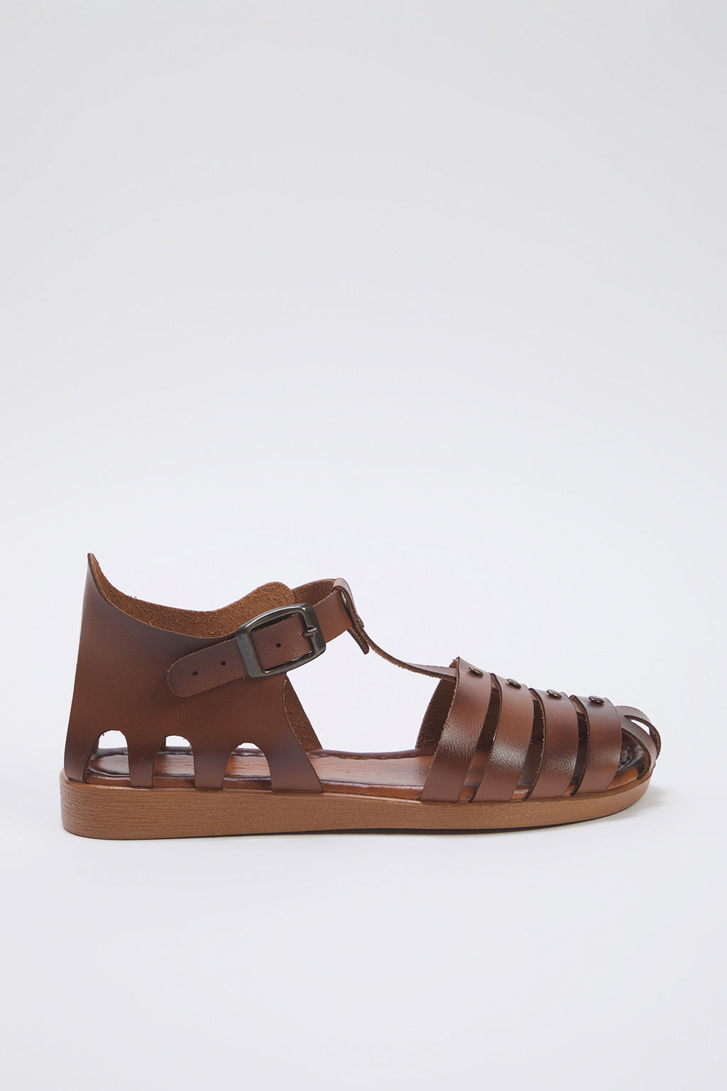 Trendyol Shoes Taba Parmaklar? Kapatan Yuvarlak Burun Kad?n Bodrum Sandalet TAKSS25SD00022 - Trendyolmilla фото 11