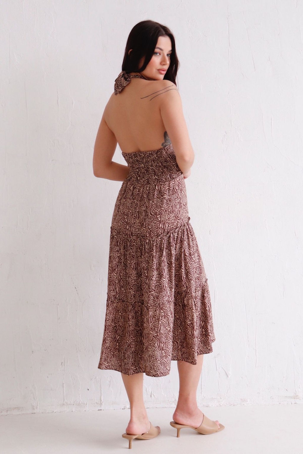 Martichelli Платье-американка коричневое  фото 9