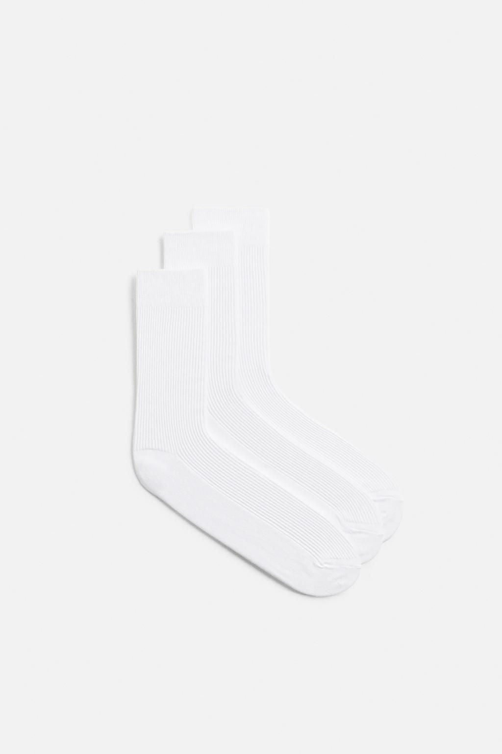 PACK OF 3 RIBBED SOCKS - Zara фото 2