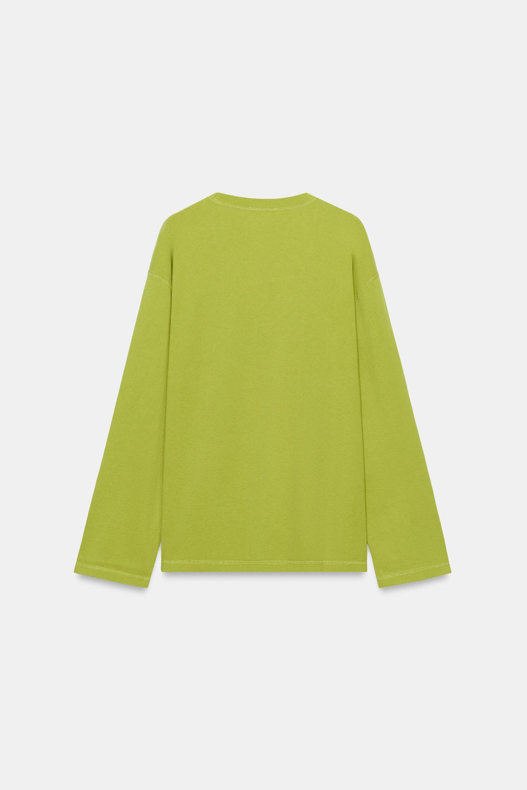 CAMISETA ESCOTE PICO ALGOD?N / Pistacho - Zara фото 7