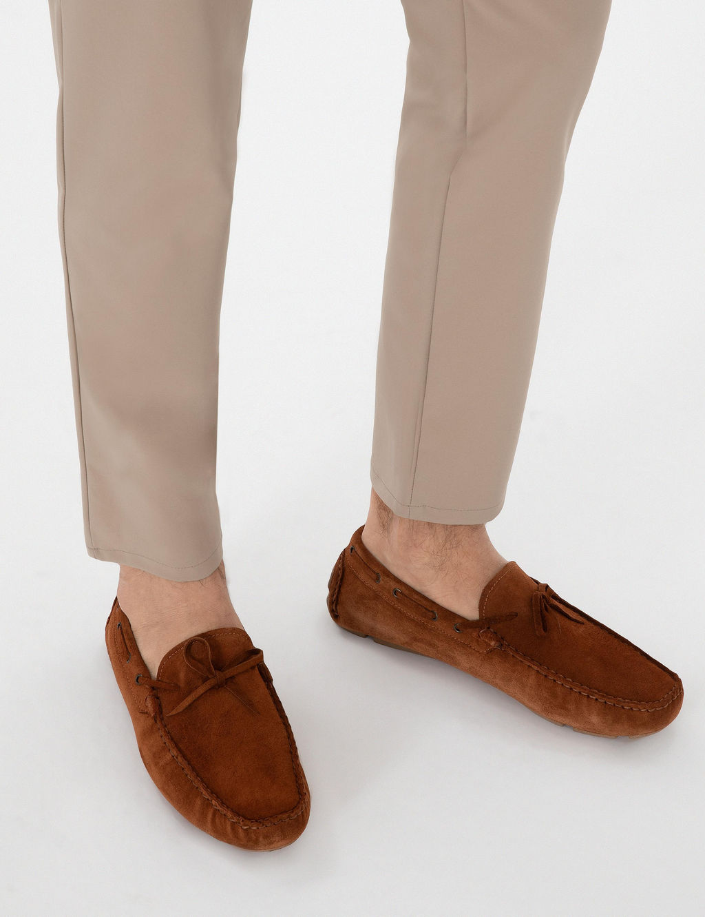 Taba %100 Deri Loafer Ayakkab_