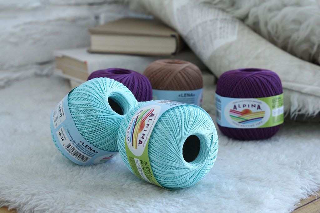Пряжа ALPINA LENA 100% мерсеризованный хлопок 10 шт. х 50 г 280 м  15 м