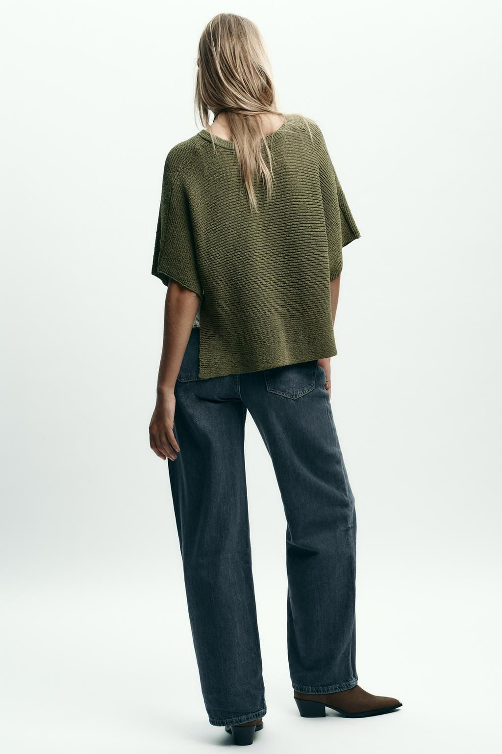 CONTRAST KNIT SWEATER - Zara фото 3