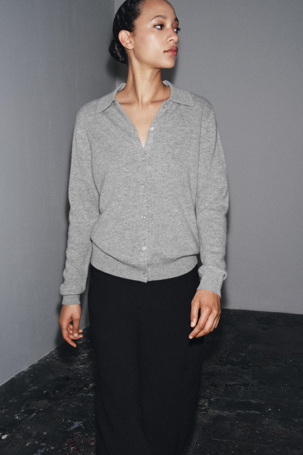 WOOL AND CASHMERE POLO CARDIGAN - Zara фото 4