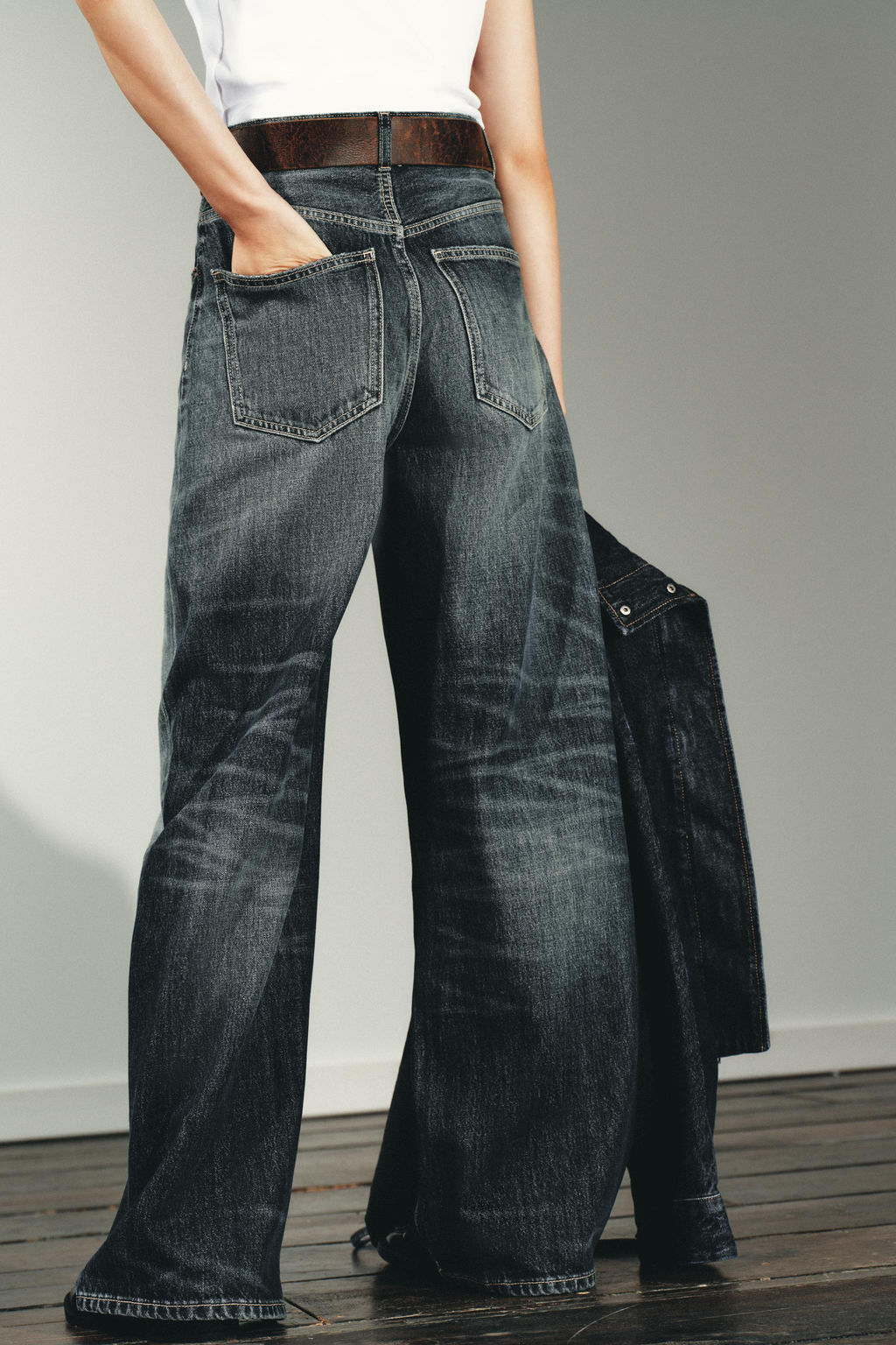 TRF EXTRA WIDE-LEG HIGH-WAIST JEANS - Zara фото 6