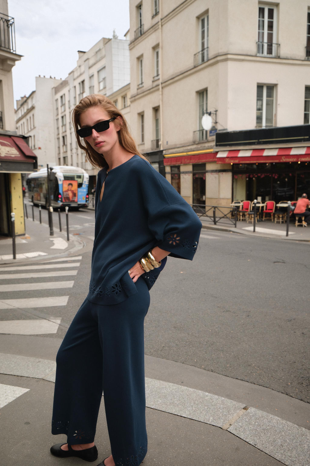 KNIT TROUSERS WITH CUTWORK EMBROIDERY - Zara фото 4