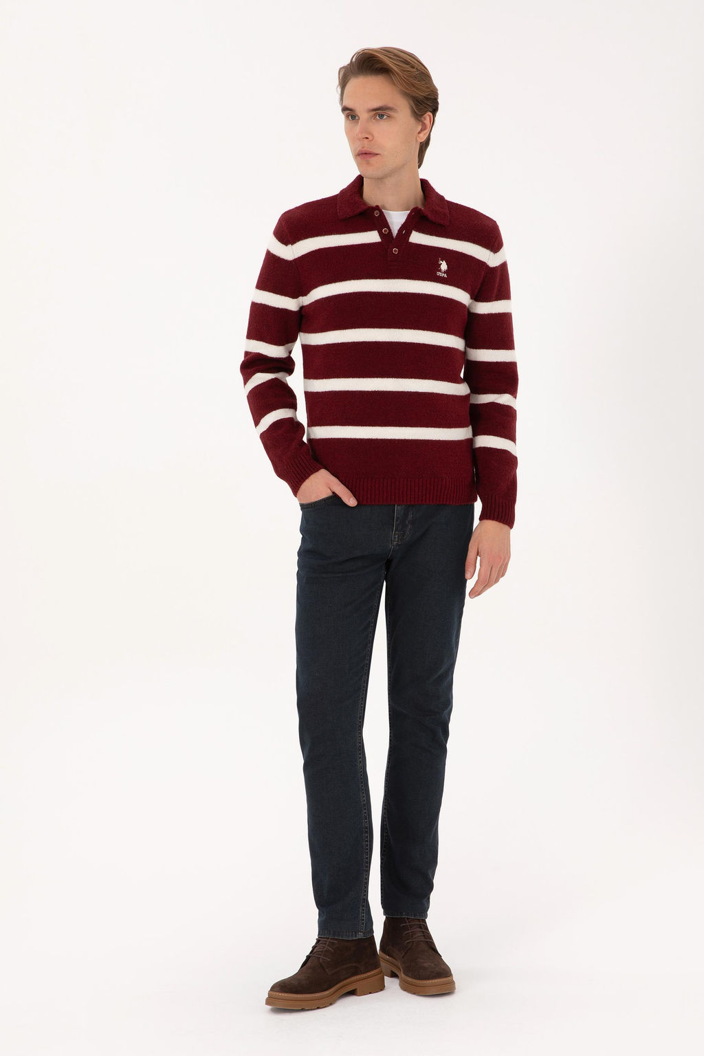 Erkek Kahverengi Jean Pantolon