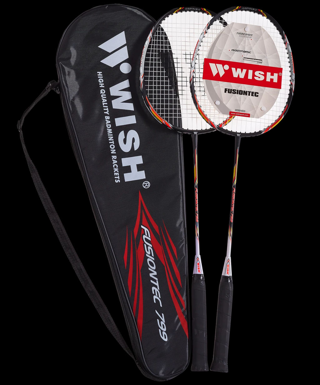Набор для бадминтона WISH Fusiontec 799K (2 ракетки), оранжевый 1/25  фото 2